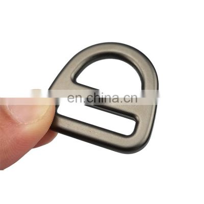 Aluminium alloy gun color matte D ring durable and light hardware for bag pet collar D ring in buckle pet