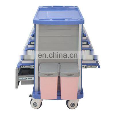 MKR-MT8502 Hospital ABS material  movable medicine trolley cart Factory Price