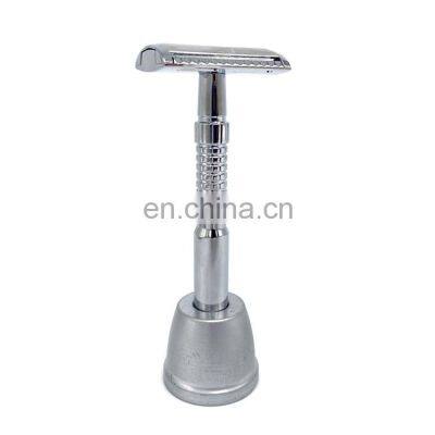 Women Best Choice Shaver Rose Gold Brass Metal Handle Single Blade Safety Shaving Razor photo-2