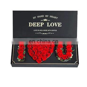 Custom logo luxury flower packing box cardboard paper packaging for valentine xmas