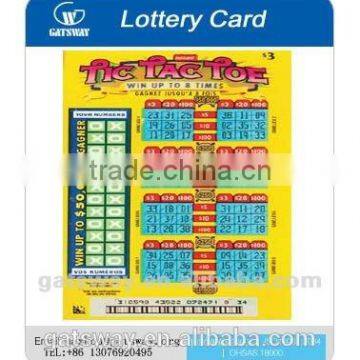 colorful personized paper lottery ticket