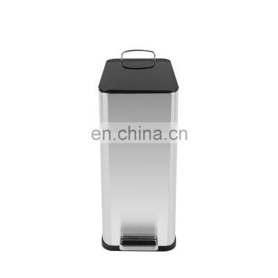 New developed slim bathroom dustbin with lid metal commercial dustbin indoor