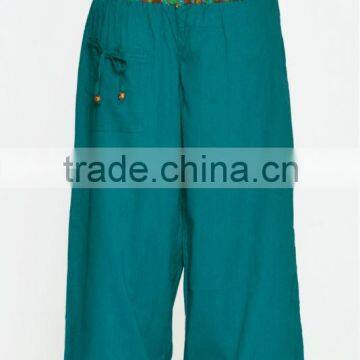 Indian Men Women Unisex Multi Color Cotton Alladin Harem Pants With Stylish One Side Pocket