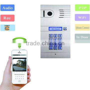 2014 Newest Weather-resistant Wireless WiFi Video Door Phone with Android & IOS APP For Online Video Intercom And Remote Unlock