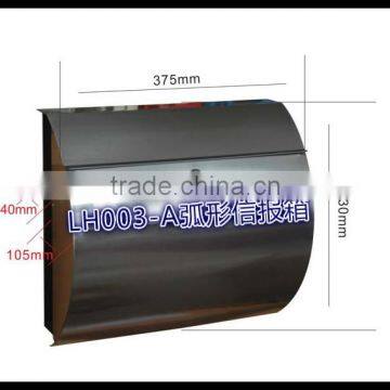 Metal Material and Wall Mounted Style Modern Stainless Steel Mailboxes
