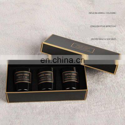 Wholesale Wedding Gift Box Luxury Aromatherapy Fragrance Soy Wax Scented Candle Gift Set With Private Label