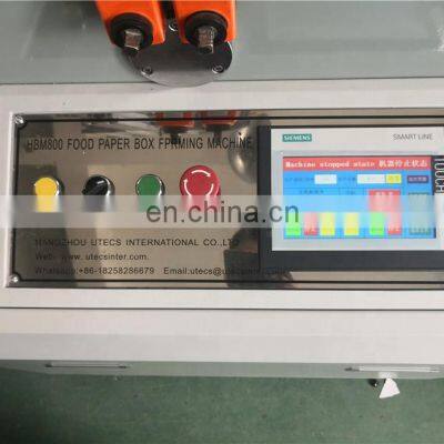 HBM800 Automatic Disposable Family Takeaway Food Paper Box Making Machine, Popcorn Fried Chicken Container Forming Equipment photo-5