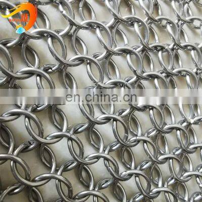 Architectural decorative stainless steel ring mesh curtain