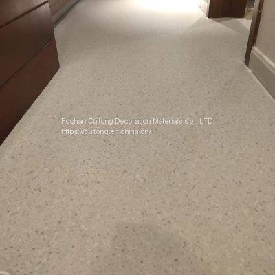 Stone plastic floor waterproof ground stone PVC plastic floor tile cement ash LVT sheet floor glue manufacturer Foshan Wholesale