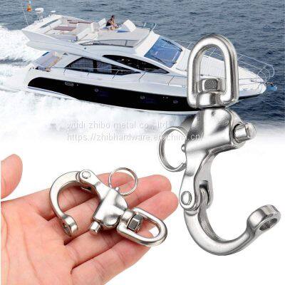304/316 Stainless Steel Swivel Eye Snap Shackle photo-5