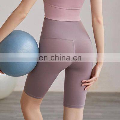 Lulu Factory in Europe and the Feeling of Naked Yoga Clothing Female in Cycling Shorts Pants Tight Render Speed Dry Running Exer photo-3