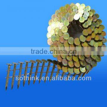 electro galvanized ring shank coil roof nails