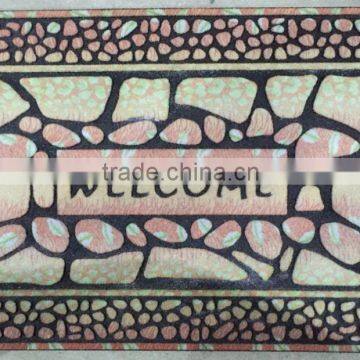 polyester printed rubber home mat