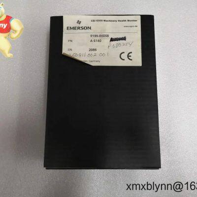 Emerson A6140 9199-00058 Relative Vibration Monitor – Precise shaft/bearing vibration protection and trending