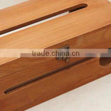 Cable Wire Storage Box /Large Tissue Box Capacity Wooden Cable Box