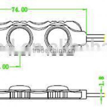 Wholesale High Brightness 3 Chips SMD 5050/2835 LED Module With Optical Lens photo-2