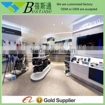 ADJ system wooden gondola rack for mobile phone store, gondola shelving used