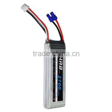 HRB UAV airplane 2700mah 7.4V dji phantom rc lipo battery with high discharge rate