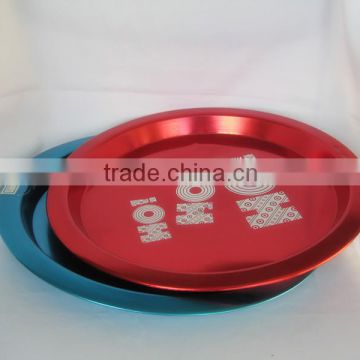 CCKT-202 2014 Best promotion Barware Circle Aluminum serving tray