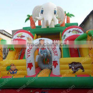 New Virgin forest slide inflatable slide bouncer slide elephant slide