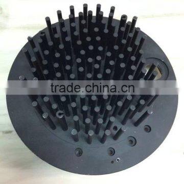 High grade black anodized 1070 aluminum cold forging heatsink (pin fin heatsink)