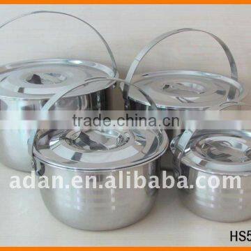 201SS 4Pcs Handle Pot