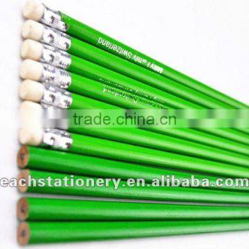 BSCI stationery factory 2012 new arrival HB round pencil, eraser is available