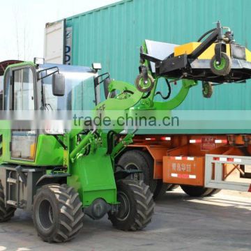 0.8ton mini loader 4WD with lawn mower