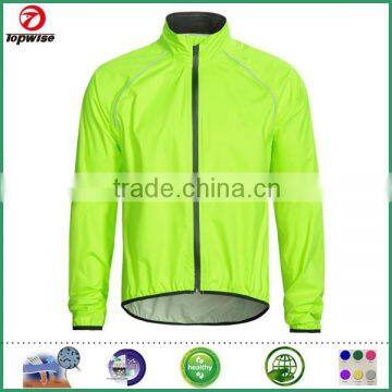 2015 Fluorescent Green Wholesale Waterproof Cycling Jacket