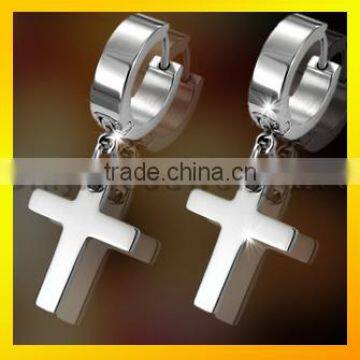 Cross shape earrings 316Lstainless steel jewelry earrings cheap earrings