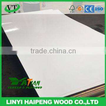 White Gloss Combined 2.5mm-30mm Polyester plywood for furniture