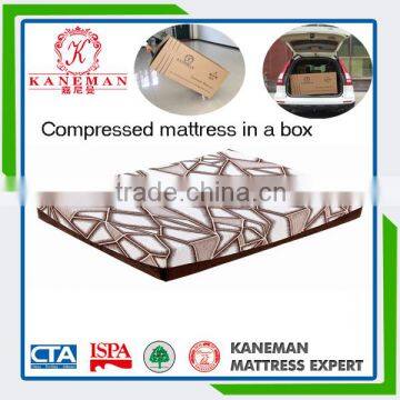 Easy to carry compressed latex memory foam mattress