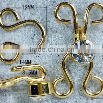 2 Pillar Sedex Audited Factory Rhinestone Metal Hook and Eyes Closures photo-4
