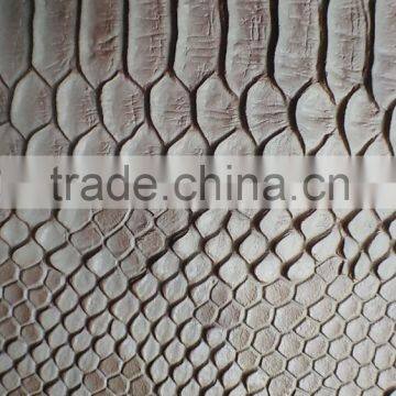 China manufacturer pvc/pu synthetic leather snake skin PU leather for Shoes bags