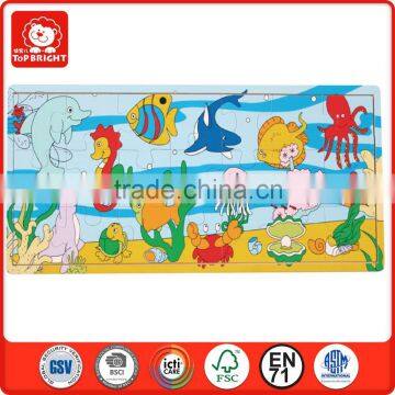 alibaba new products silk screen printing 21 pcs sea animal stamping design Jigsaw Puzzle Manufacturers