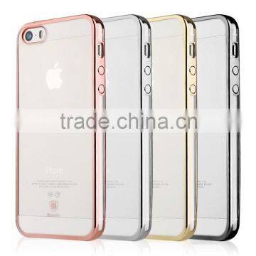 BASEUS Shining series soft TPU case for iphone se 0.8mm ultrathin electroplating shockproof Shining case for iphone 5/5s
