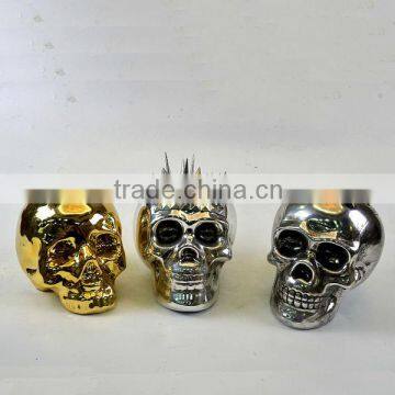 New design Ceramic skull shape piggy bank