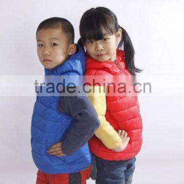 2015 new design kids padding winter vest