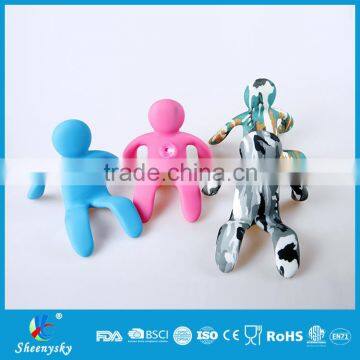 2015 new style Silicone Mobile Phone Support funny human shaped Holder/Mobile Phone and Tablet holder/car mobile phone supporter