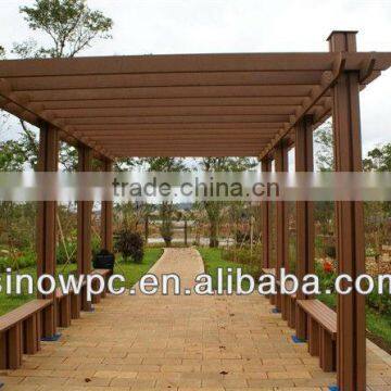 new co-extrusion durable anti-skidding wpc garden arbour