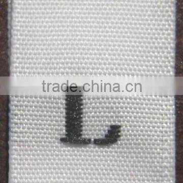 china supplier custom sew -on polyester size label in dongguan