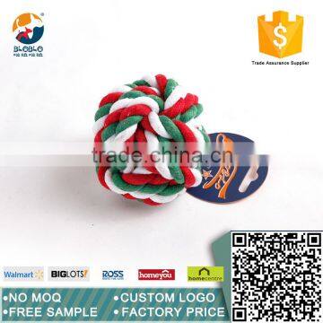 Cute ball Chrismas series factory price rope dog toy