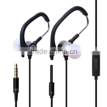New Hot Sele Metal Bass Headphones With Mic Wired Control Ear-hook Sport Headphone photo-6