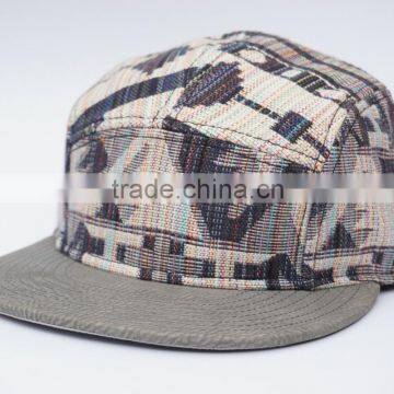 Cotton jacquard fabric camper cap