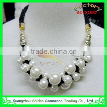 Fashion Latest Design Chunky Pearl Beads Necklace Wholesale