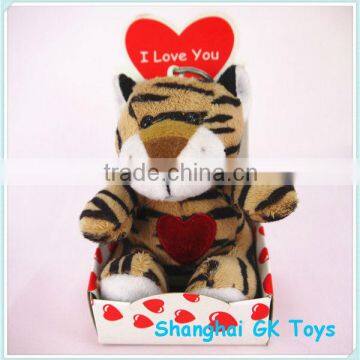 Valentine Red heart tiger plush toys