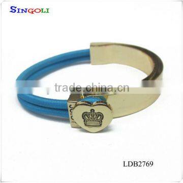 Crown bracelet rhinestone leather bracelet LDB2769