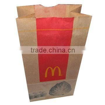 Cheap machine made brown kraft paper bag