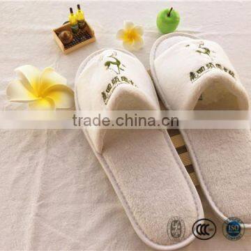 Winter warm home and hotel high quality terry towel slipper open toe bathroom slippers