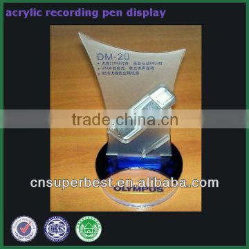 Hot sale acrylic recording pen display for supermarket